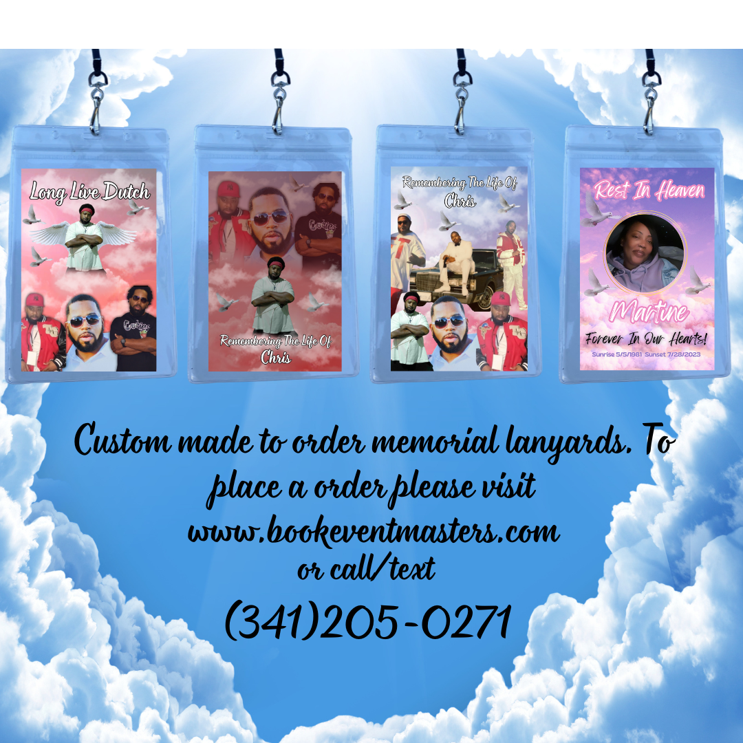 Memorial Lanyard , Rest In Peace Lanyard , R.I.P Lanyard , Lanyard Keepsake