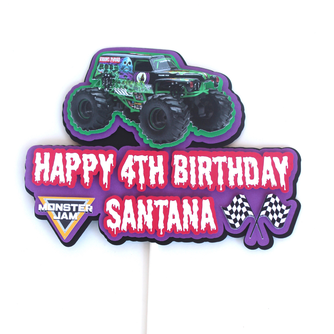 Monster Jam Grave Digger Cake Topper