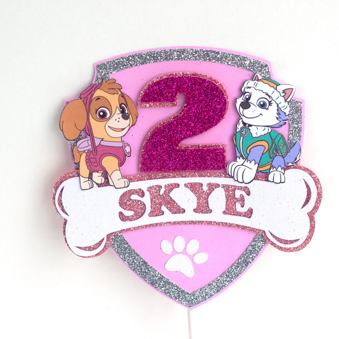 Skye & Everest Cake Topper