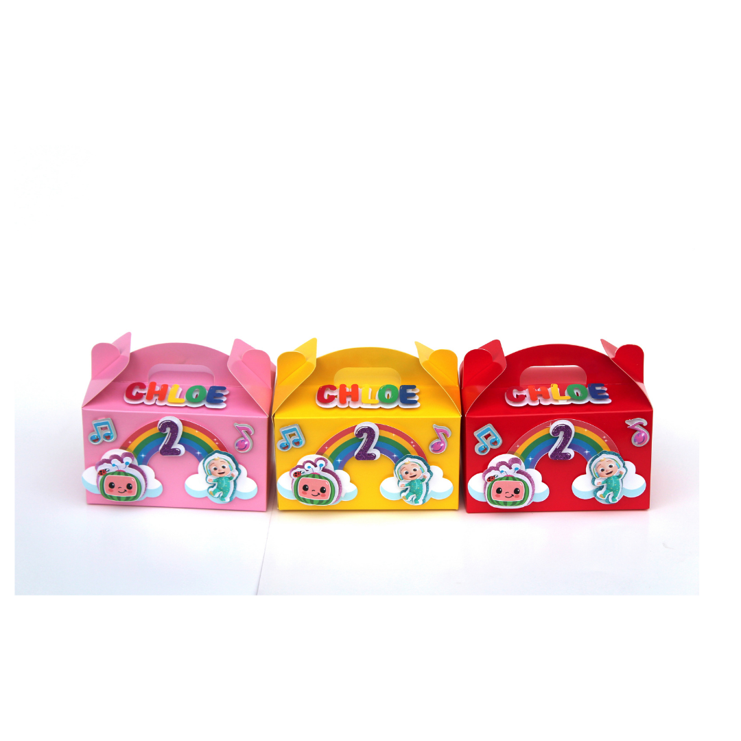 CoCo Melon gable treat box favors