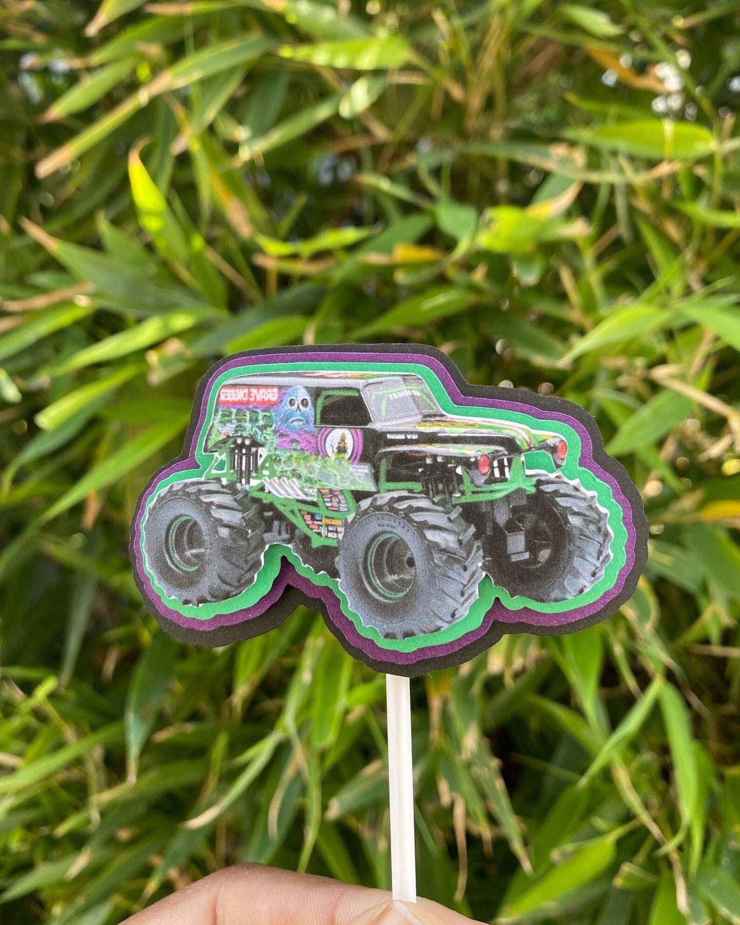 Monster Jam Grave Digger Cupcake Topper