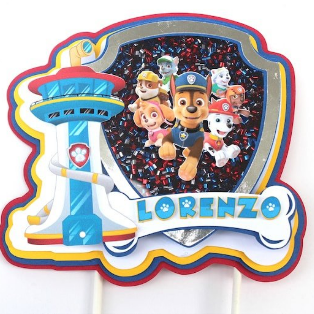 Shaker Light up Paw Patrol Cake Topper