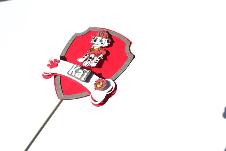 Paw Patrol Badge Cupcake Toppers