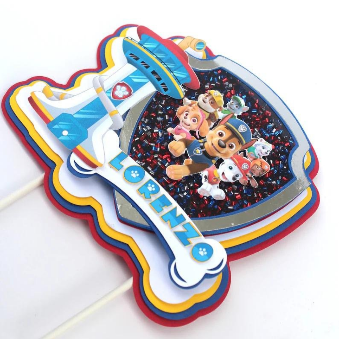 Shaker Light up Paw Patrol Cake Topper