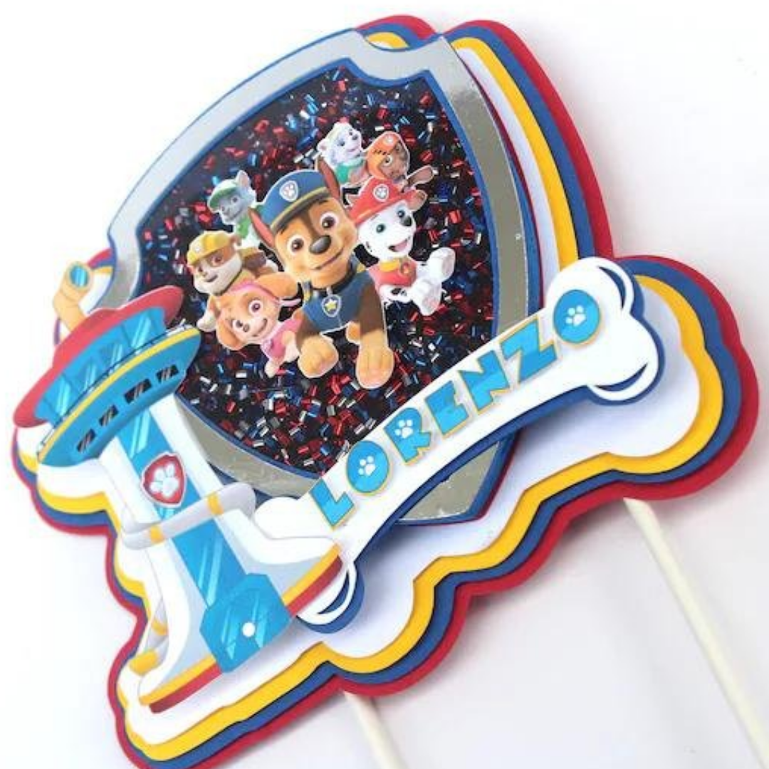 Shaker Light up Paw Patrol Cake Topper