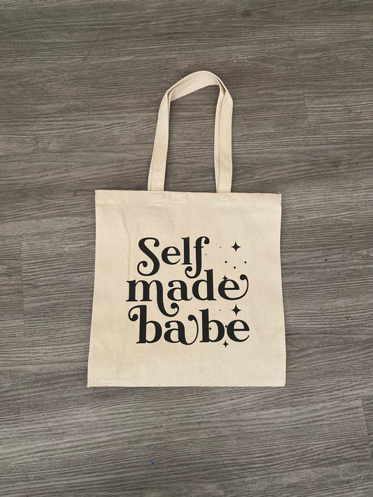 Self Made Babe Canvas Tote Bag