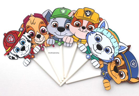 Paw Patrol cupcake toppers