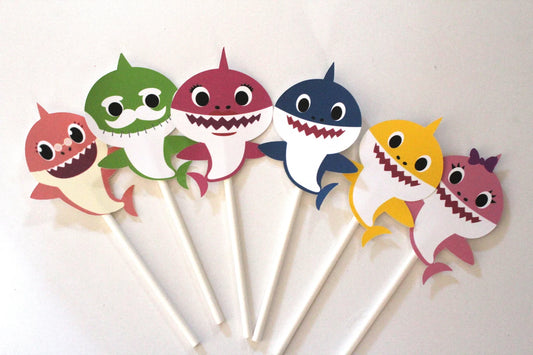 Baby Shark cupcake toppers